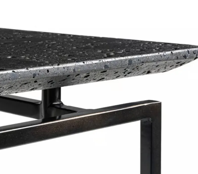 Pamono Oréko Rectangular Lava Stone and Metal Console Table by AM.PM, 2010s> Console Tables
