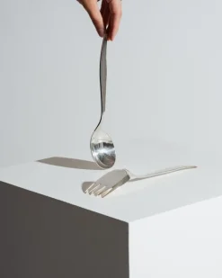 Pamono Orly Serving Cutlery in Metal from Christofle, 1970s, Set of 2><noscript><img width=