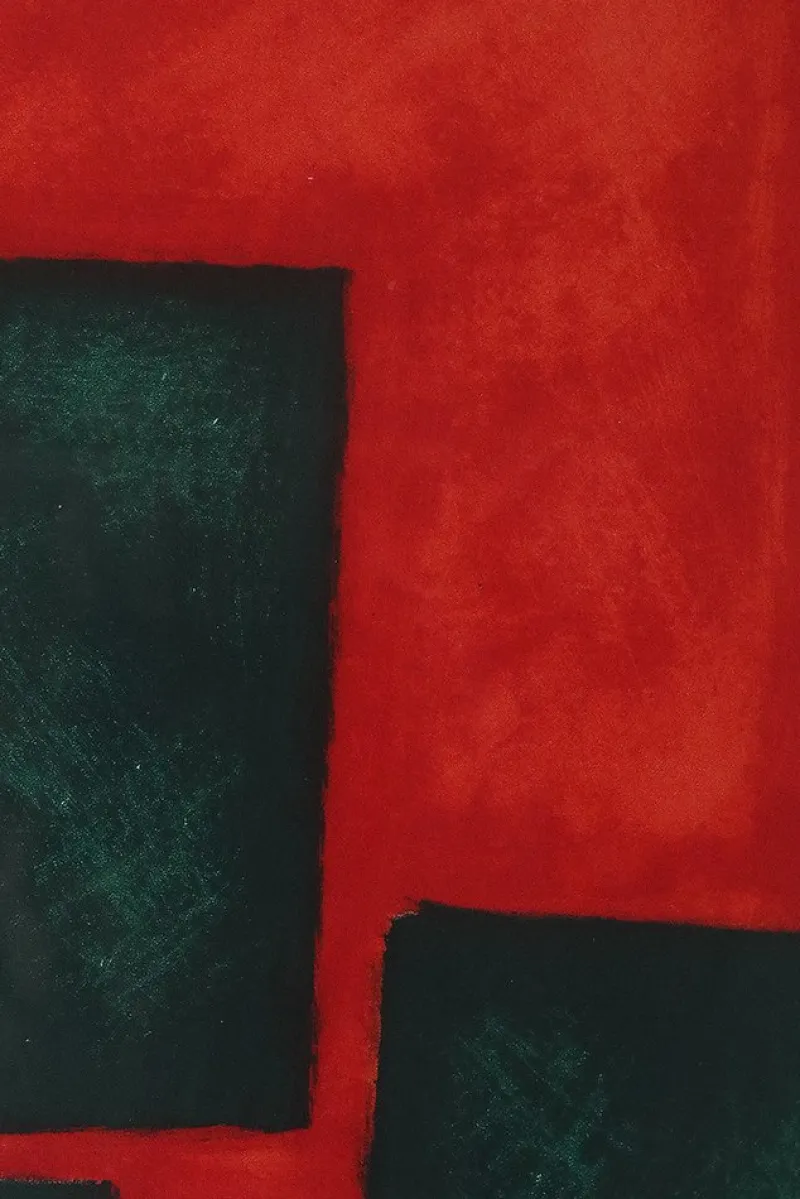 Pamono Osmund Hansen, Composition, 1980s, Color Lithograph, Framed> Mid-Century