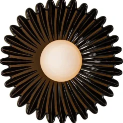 Clearance Pamono Ostro Black Ceramic Wall Sconce by Simone & Marcel