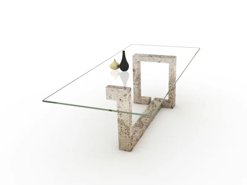 Hot Pamono Oteyza Dining Table in Italian Travertine Marble by Joaquín Moll for Meddel