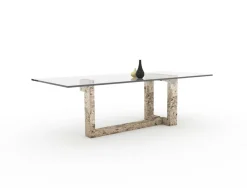 Hot Pamono Oteyza Dining Table in Italian Travertine Marble by Joaquín Moll for Meddel