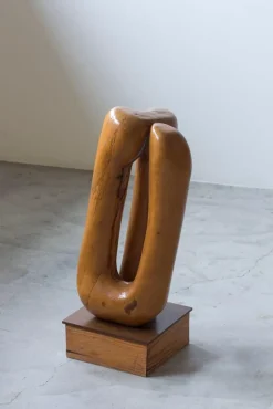 Hot Pamono Otto Baagøe Nielsen, Organic Sculpture, Birch with Pine and Bakelite Base