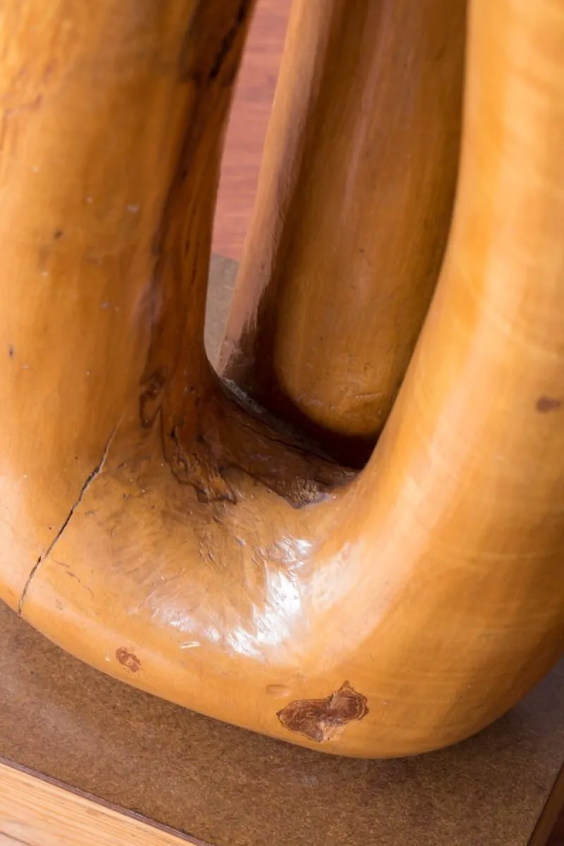 Hot Pamono Otto Baagøe Nielsen, Organic Sculpture, Birch with Pine and Bakelite Base