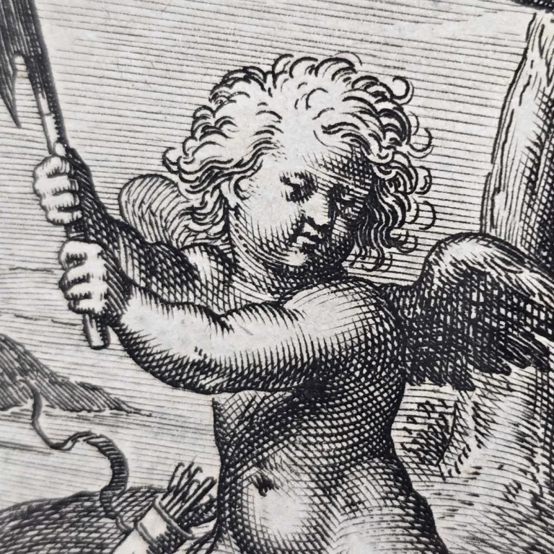 Sale Pamono Otto van Veen, Amorvm Emblemata, 1608, Engravings, Framed, Set of 2