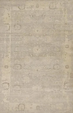 New Pamono Oushak Style Rug with Floral Pattern from R&K Principal Jahanshah Nazmiyal
