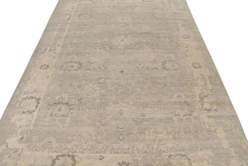 New Pamono Oushak Style Rug with Floral Pattern from R&K Principal Jahanshah Nazmiyal