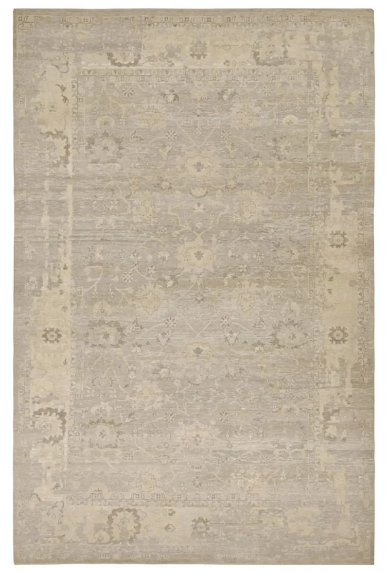 New Pamono Oushak Style Rug with Floral Pattern from R&K Principal Jahanshah Nazmiyal