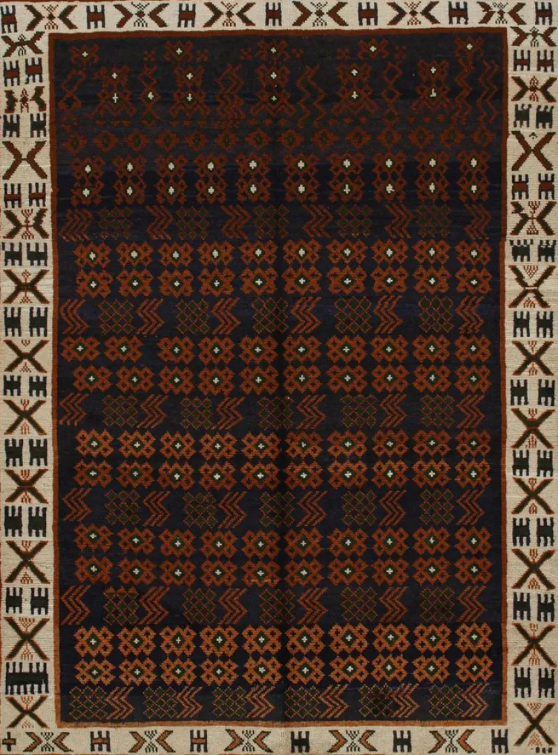 Pamono Oushak Style Rug with Geometric Patterns from R&K Principal Jahanshah Nazmiyal> Carpets & Textiles|Carpets & Textiles