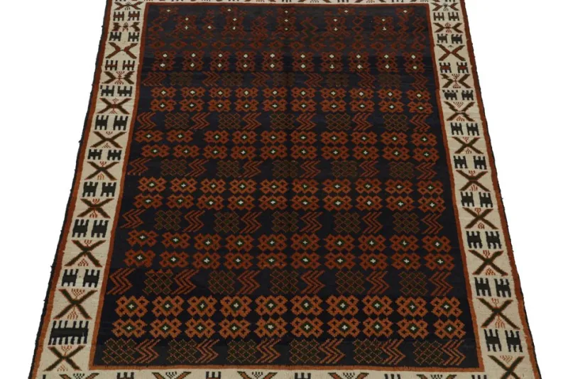 Pamono Oushak Style Rug with Geometric Patterns from R&K Principal Jahanshah Nazmiyal> Carpets & Textiles|Carpets & Textiles