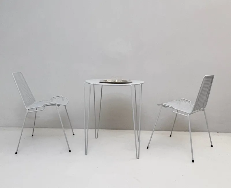 Clearance Pamono Outdoor Chairs and Table, 1950s, Set of 3