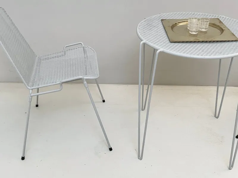Clearance Pamono Outdoor Chairs and Table, 1950s, Set of 3