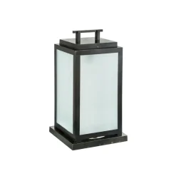 Pamono Outdoor Eden Lantern in Black Wax Brass with Satin Glass by Il Bronzetto> Garden Lighting|Garden Lighting