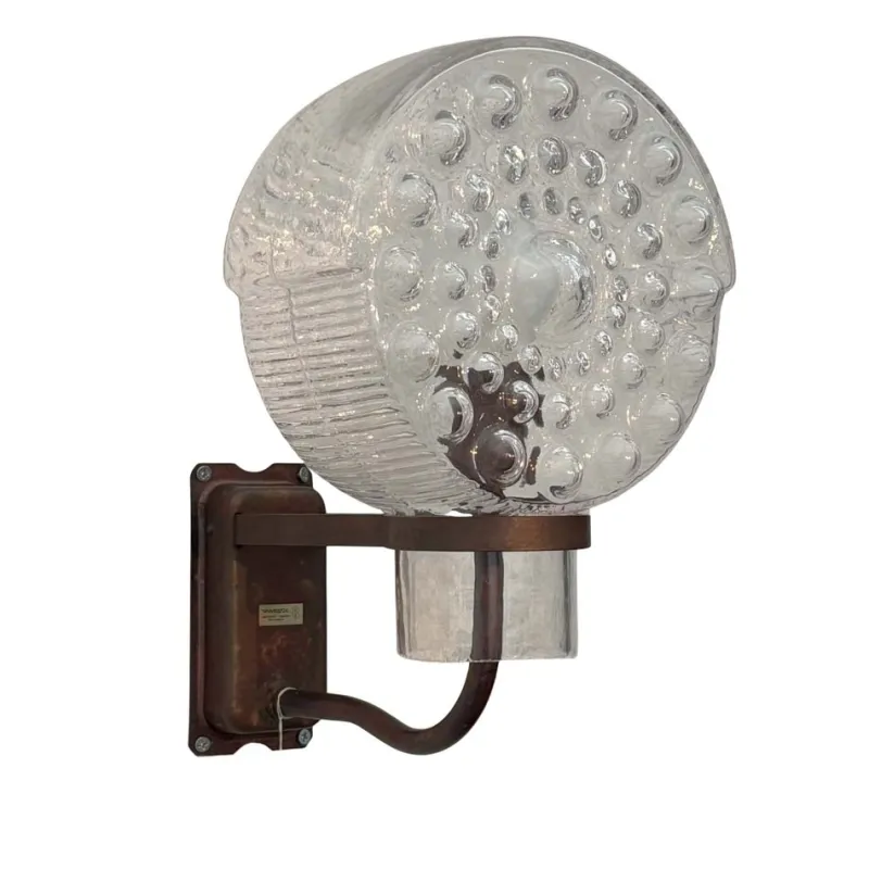 Clearance Pamono Outdoor Facade Lamp in Copper and Glass from Westal, Sweden, 1960s