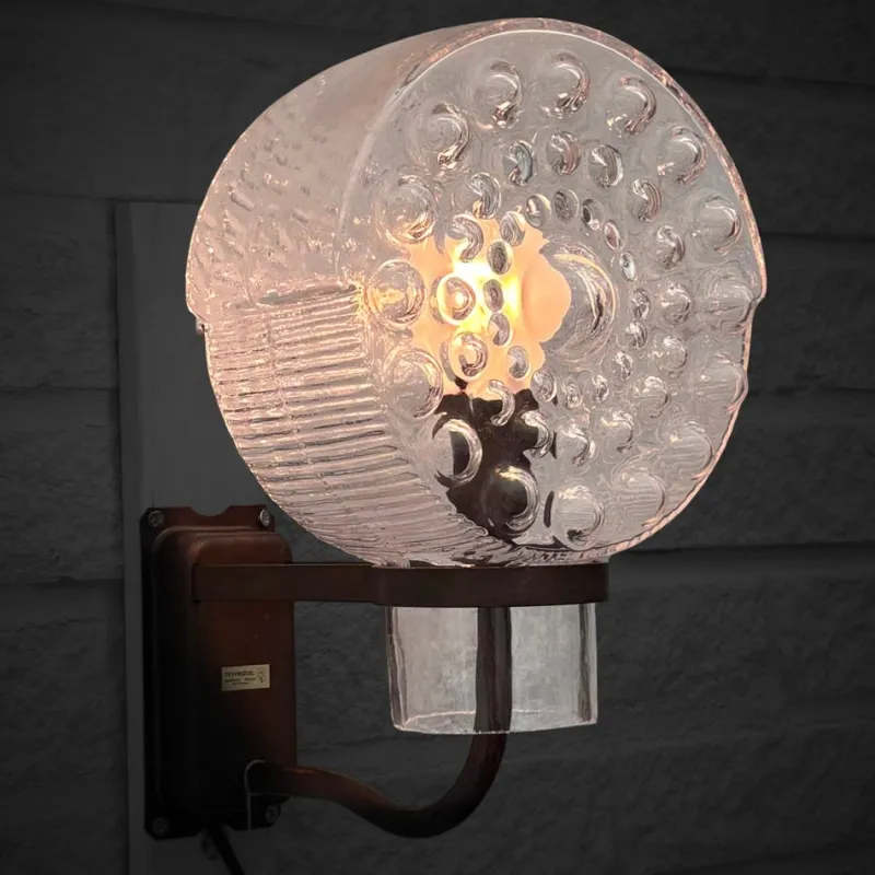 Clearance Pamono Outdoor Facade Lamp in Copper and Glass from Westal, Sweden, 1960s