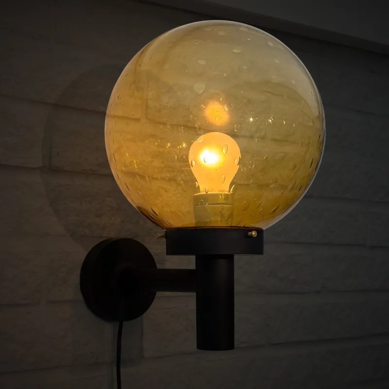 Online Pamono Outdoor Facade Lamp in Fiberglass and Glass, Sweden, 1970s
