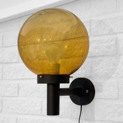 Online Pamono Outdoor Facade Lamp in Fiberglass and Glass, Sweden, 1970s
