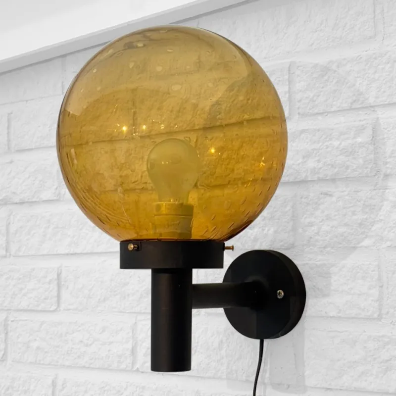 Online Pamono Outdoor Facade Lamp in Fiberglass and Glass, Sweden, 1970s
