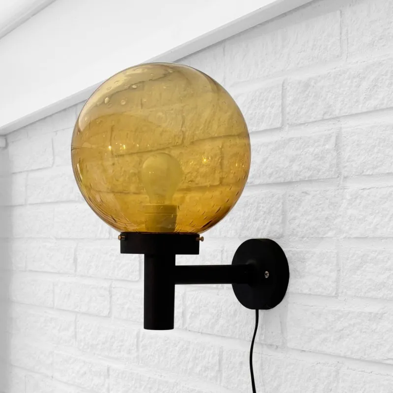 Online Pamono Outdoor Facade Lamp in Fiberglass and Glass, Sweden, 1970s