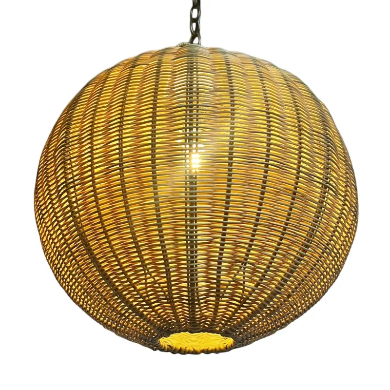 Pamono Outdoor Faux Rattan Globe Lantern, 2010s> Garden Lighting