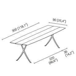 Online Pamono Outdoor Garden Table with Aluminum Legs from BD Barcelona