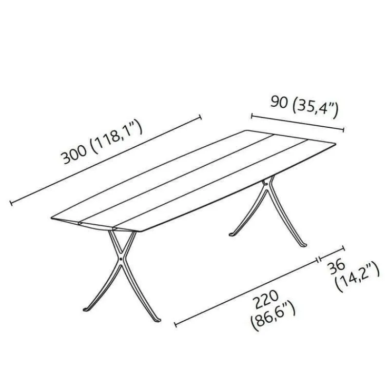 Online Pamono Outdoor Garden Table with Aluminum Legs from BD Barcelona