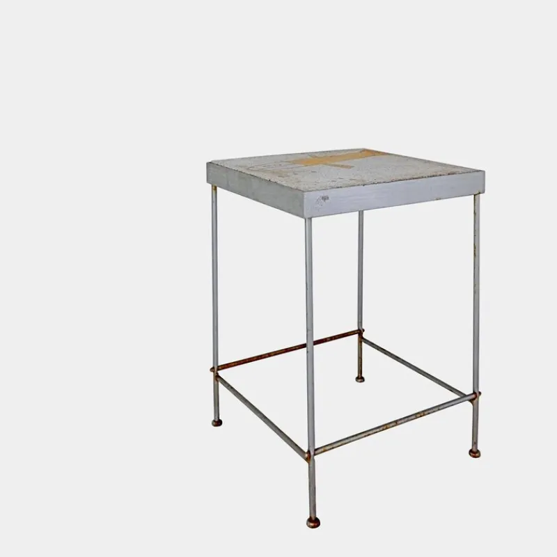 Online Pamono Outdoor Side Table with Fish Stone Slab Top