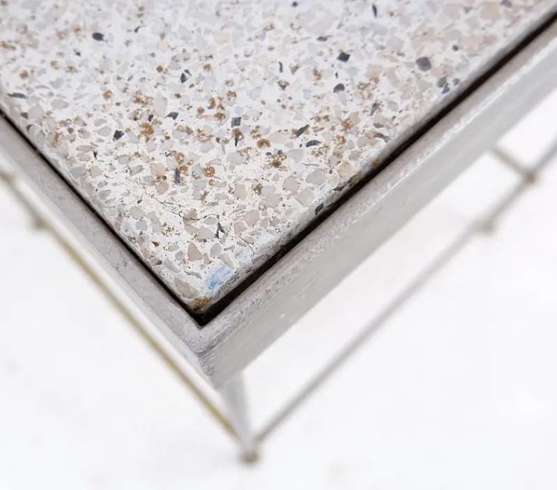 Online Pamono Outdoor Side Table with Fish Stone Slab Top