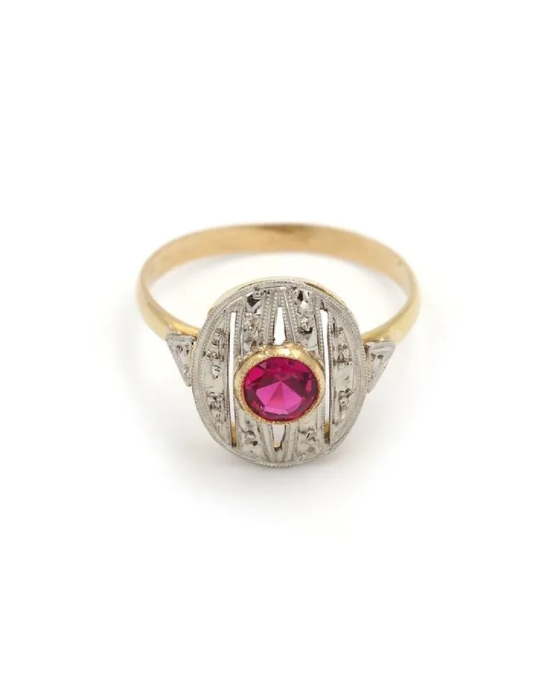 Pamono Oval Art Deco Ring> Rings