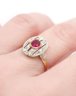 Pamono Oval Art Deco Ring><noscript><img width=