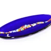 Pamono Oval Cascata C20 Cobalt Blue Murano Glass Plate by Birello> Decorative Plates