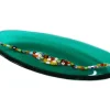 Hot Pamono Oval Cascata C20 Emerald Murano Glass Plate by Birello for Vévé Glass