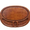 Online Pamono Oval Cutting Board or Serving Dish in Solid Teak from Digsmed, Denmark