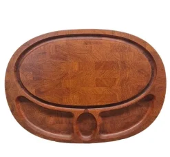 Online Pamono Oval Cutting Board or Serving Dish in Solid Teak from Digsmed, Denmark