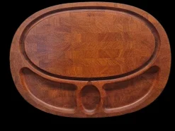 Online Pamono Oval Cutting Board or Serving Dish in Solid Teak from Digsmed, Denmark