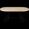 Outlet Pamono Oval Rubino Marble Mosaic Table from Egram