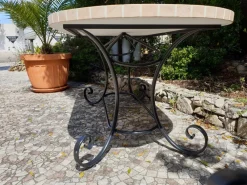 Outlet Pamono Oval Rubino Marble Mosaic Table from Egram