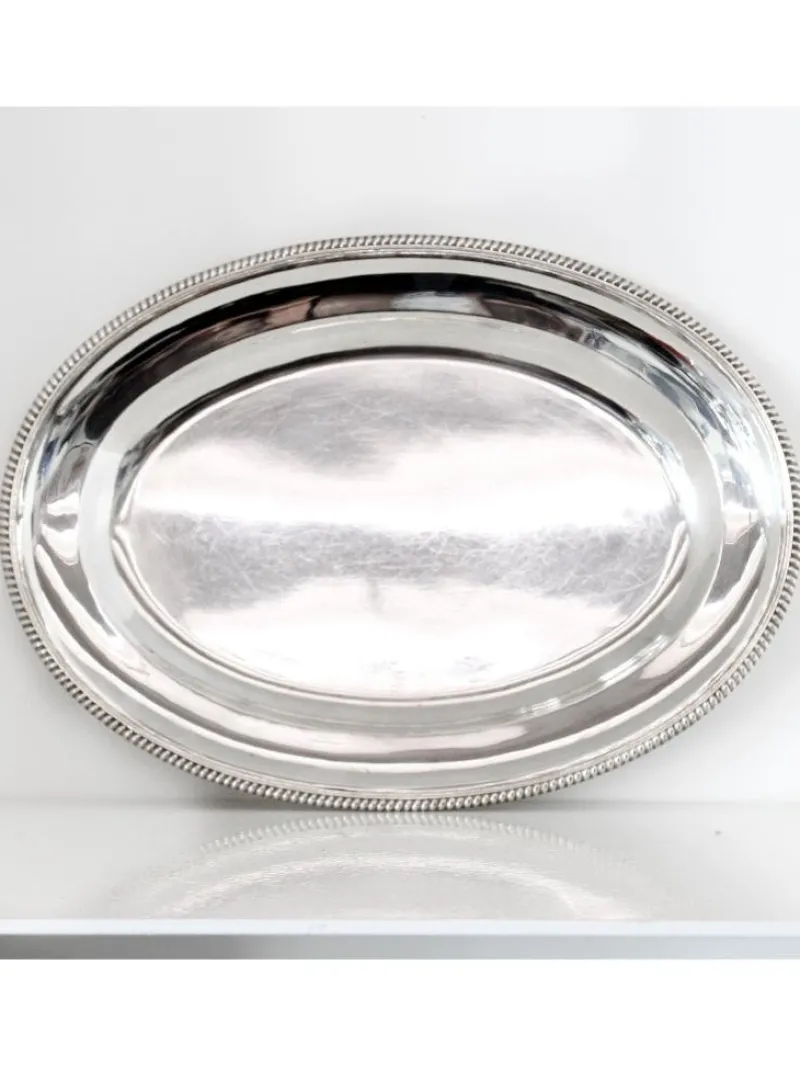 Pamono Oval Serving Tray from Romeo Miracoli and Son, 1930s> Trays