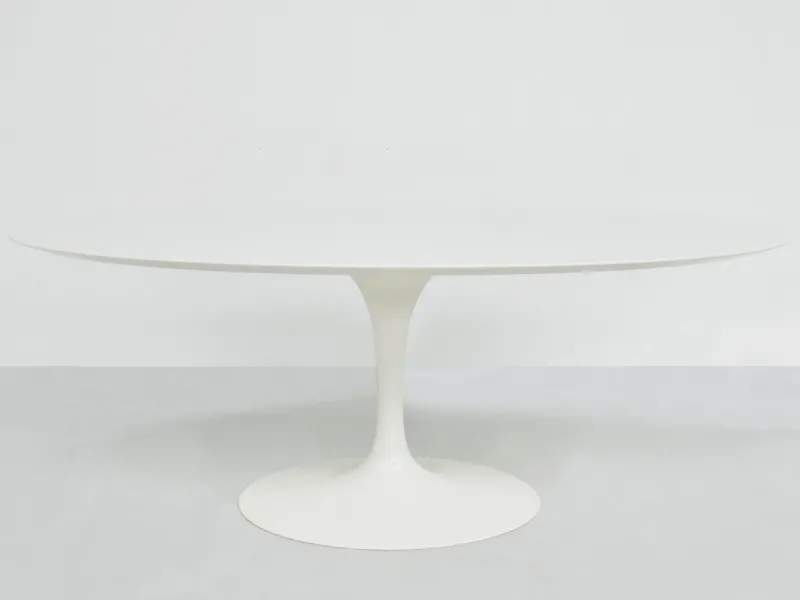 Pamono Oval Tulip Dining Table by Eero Saarinen for Knoll International, 1980s