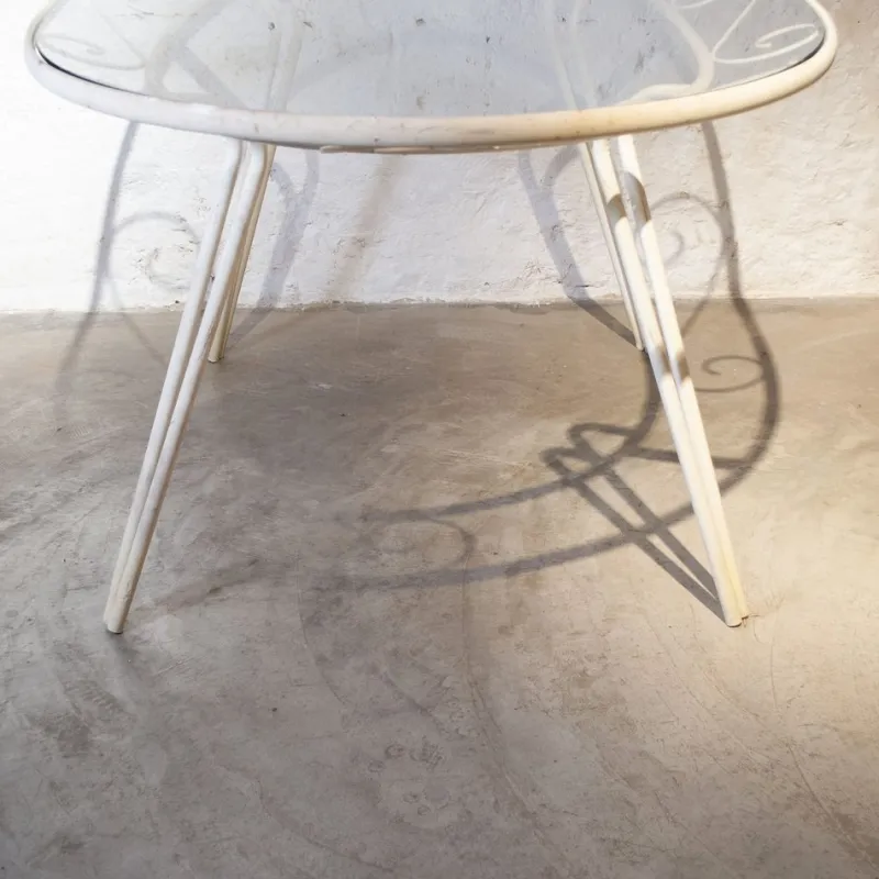 Online Pamono Oval-Shaped Garden Table in Wrought Iron by Gio Ponti, 1950s