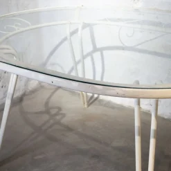 Online Pamono Oval-Shaped Garden Table in Wrought Iron by Gio Ponti, 1950s