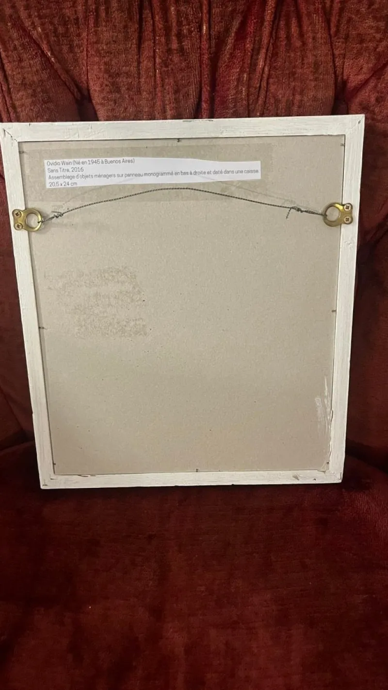 Pamono Ovidio Wain, Composition, 1960s, Mixed Media on Panel, Framed> Abstraction