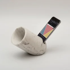 Pamono Ovo Marble Mobile Phone Amplifier by May Day & Andrea Maldifassi for Pietre di Monitillo><noscript><img width=