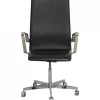 Pamono Oxford Chair in Black Essential Leather by Arne Jacobsen, 2000s> Office Chairs