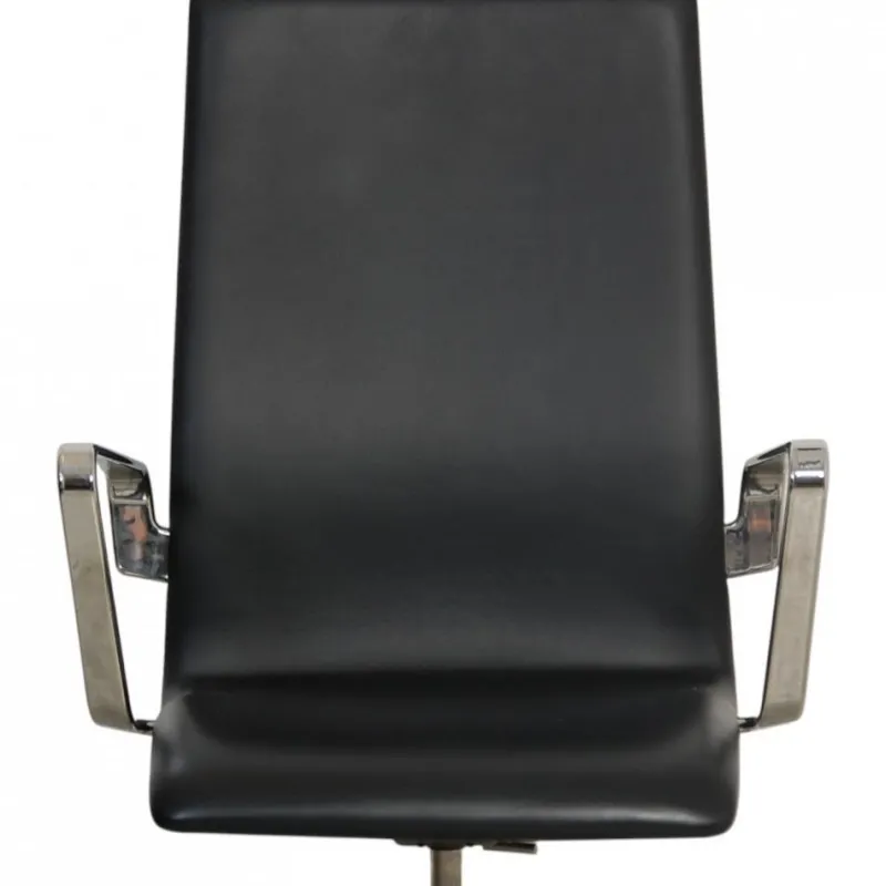 Pamono Oxford Chair in Black Essential Leather by Arne Jacobsen, 2000s> Office Chairs