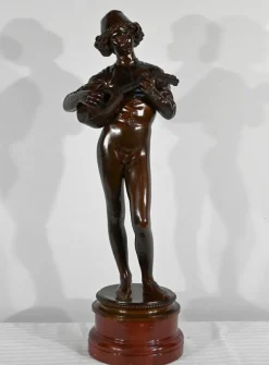 Pamono P. Dubois, Florentine Singer of the 15th Century, 1865, Bronze> Classical