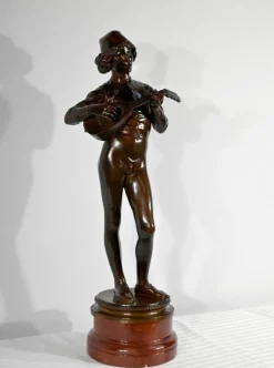 Pamono P. Dubois, Florentine Singer of the 15th Century, 1865, Bronze> Classical