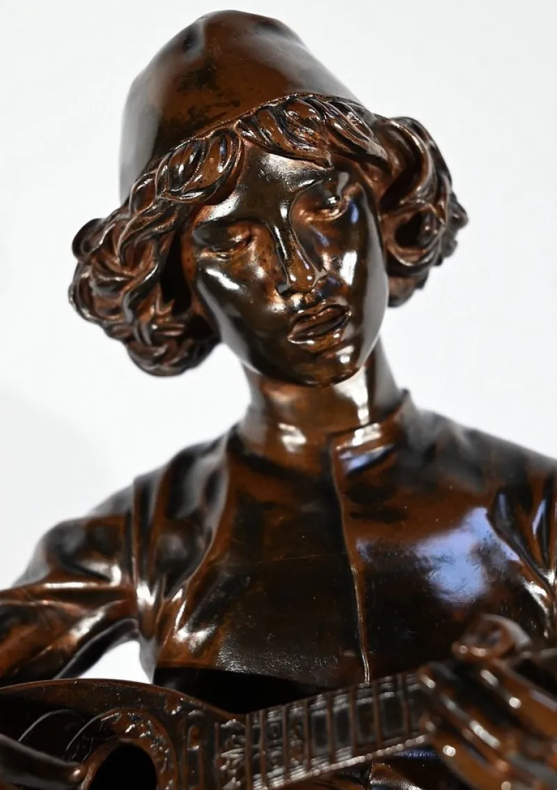 Pamono P. Dubois, Florentine Singer of the 15th Century, 1865, Bronze> Classical