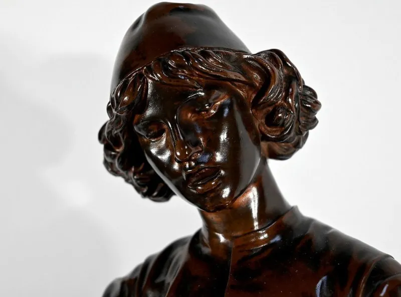 Pamono P. Dubois, Florentine Singer of the 15th Century, 1865, Bronze> Classical