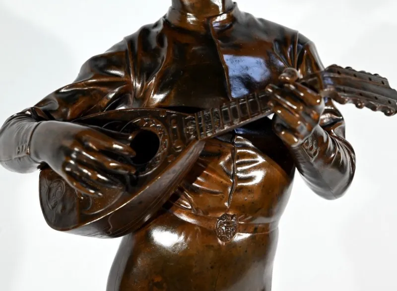 Pamono P. Dubois, Florentine Singer of the 15th Century, 1865, Bronze> Classical